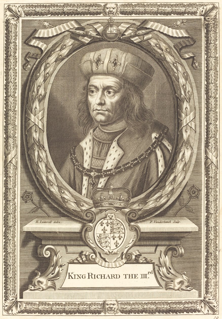 Koning Richard III door Pieter van der Banck after Edward Lutterell