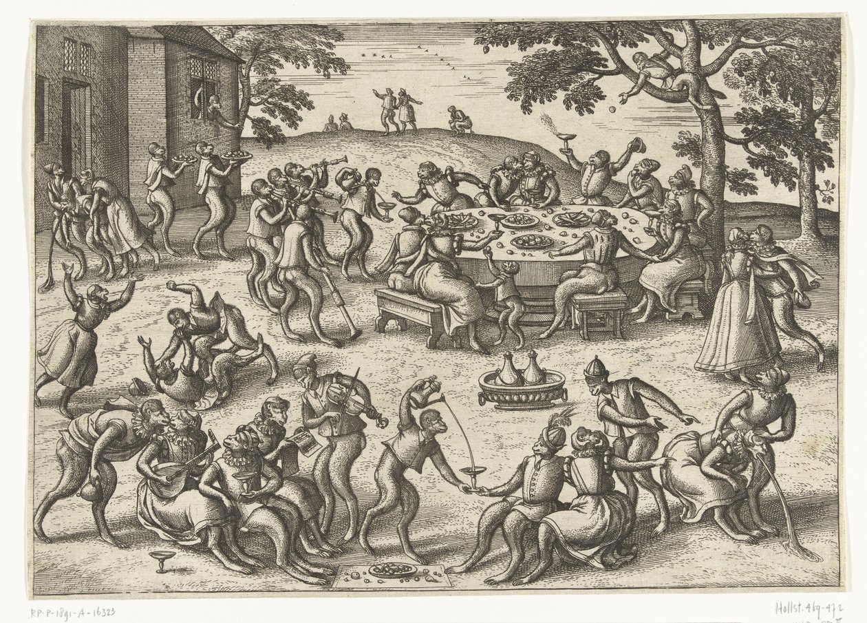 Banket in open lucht door Pieter van der Borcht (I)