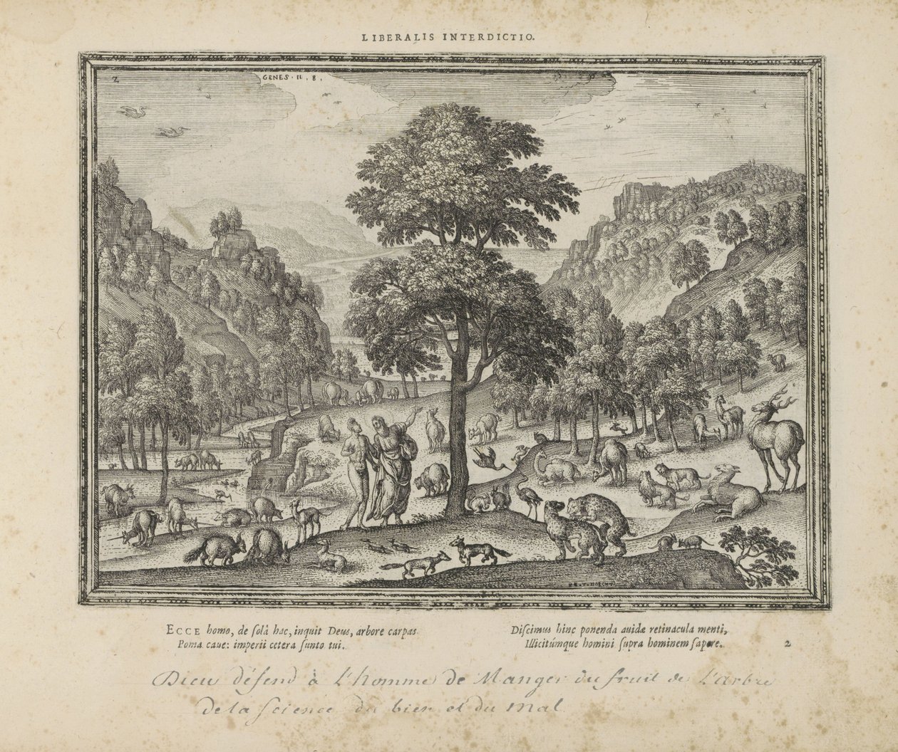 God toont Adam het paradijs door Pieter van der Borcht (I)