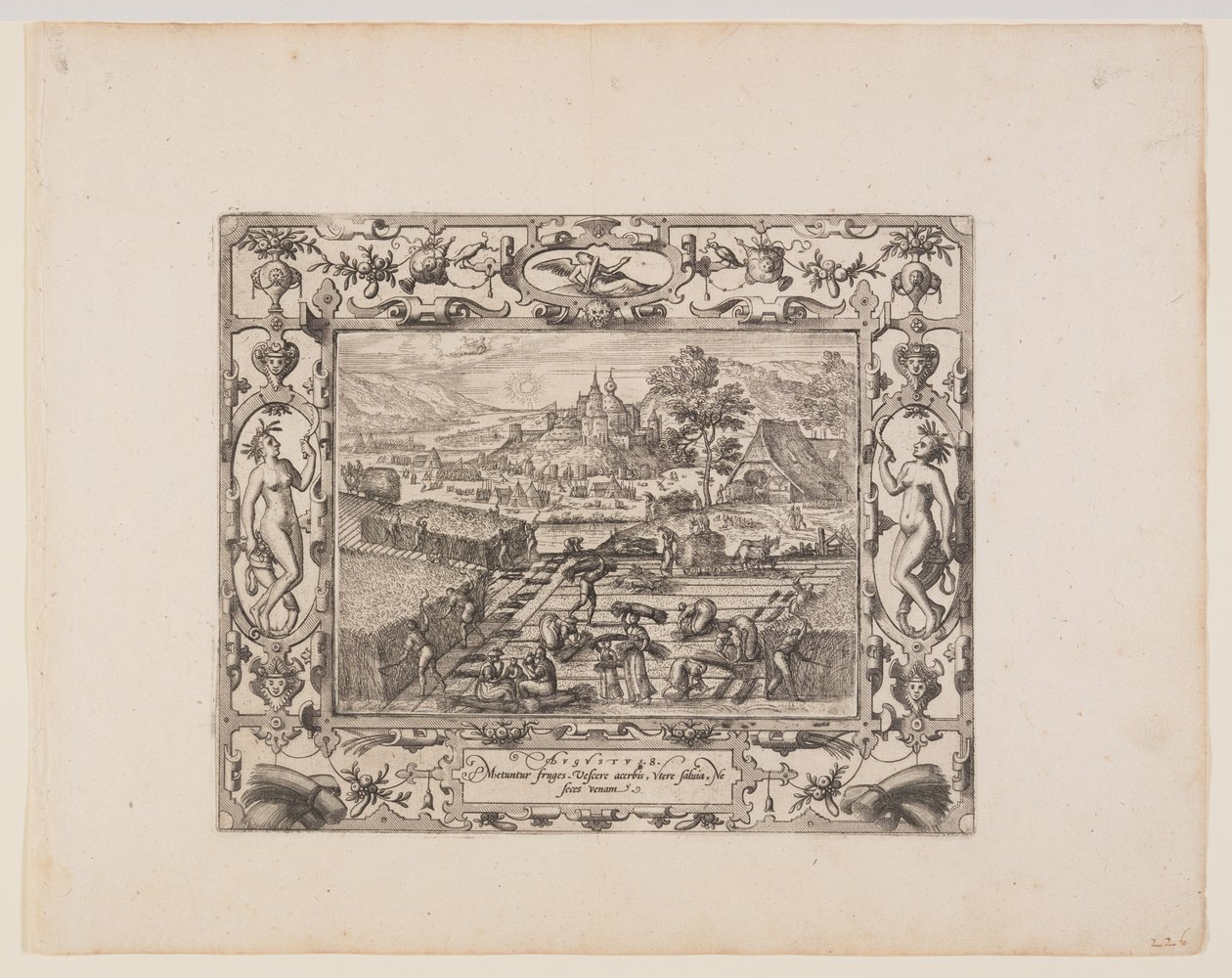 Augustus, uit De Twaalf Maanden door Pieter van der Borcht
