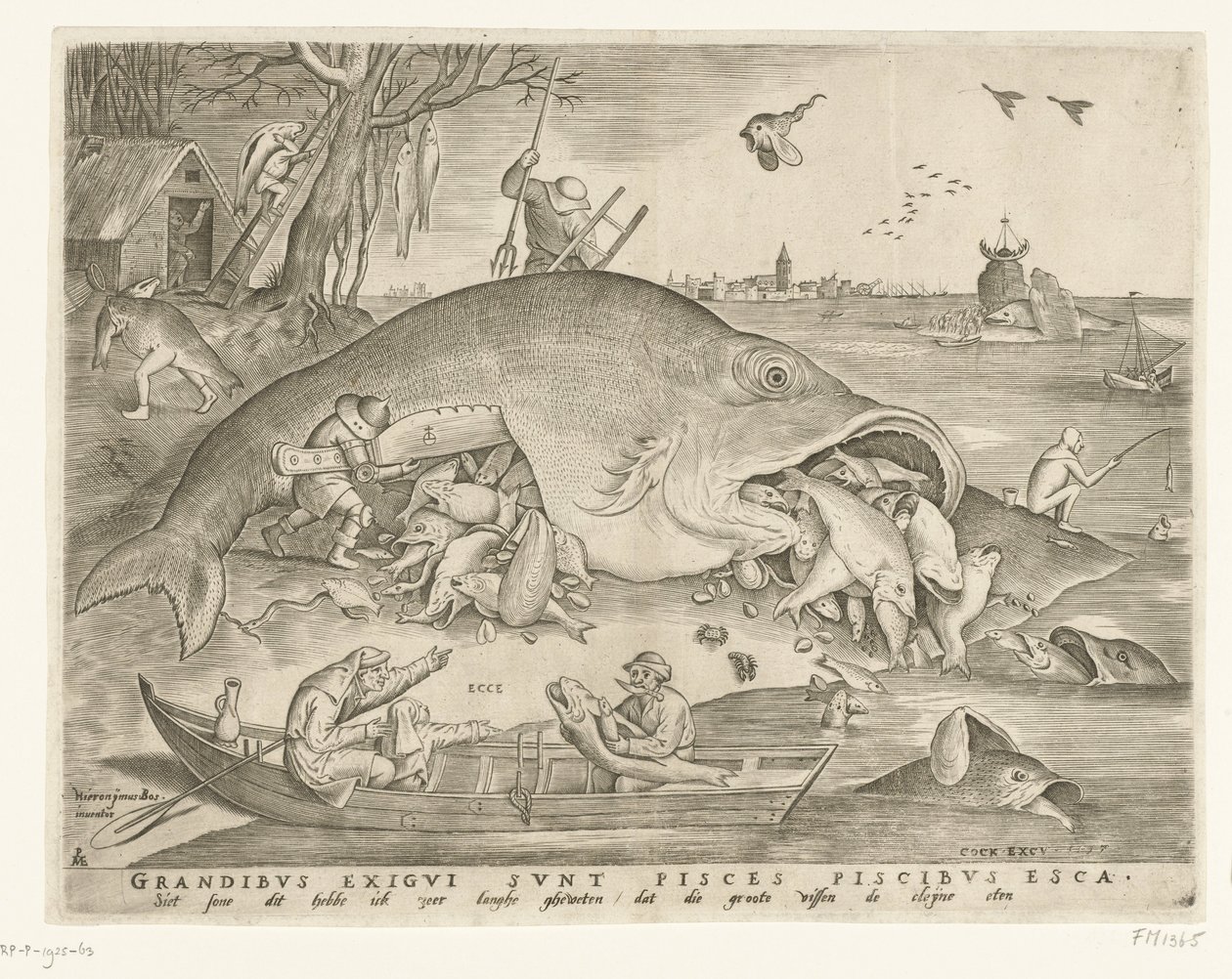 Grote Vissen Eten Kleine Vissen door Pieter van der Heyden