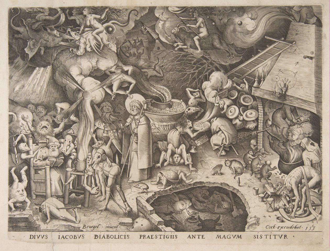 Sint-Jacobus en de tovenaar Hermogenes door Pieter van der Heyden