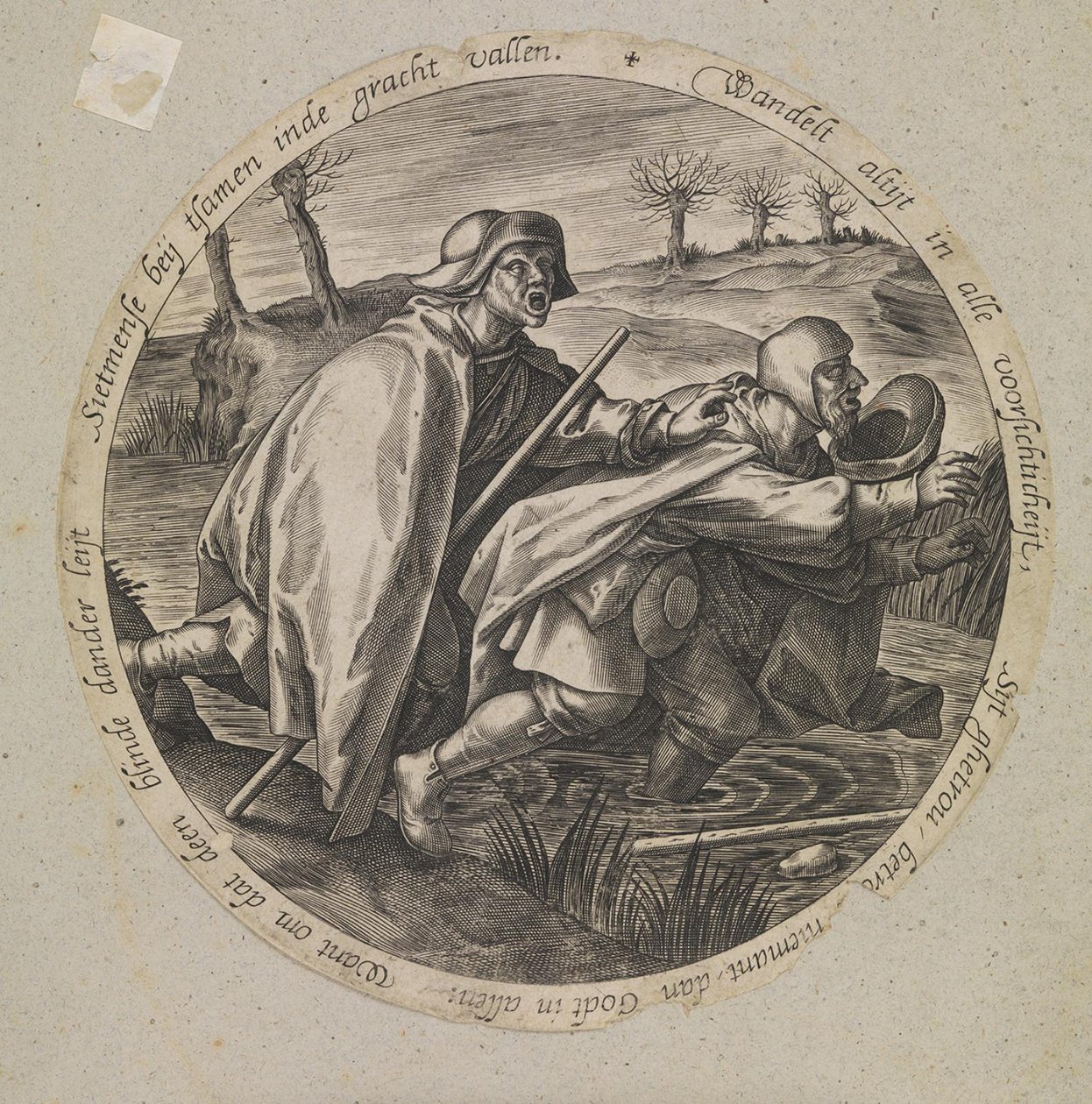 De blinden die de blinden leiden door Pieter van der Heyden
