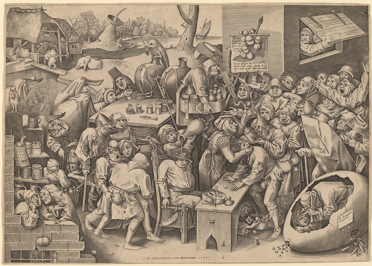 De Heks van Malleghem door Pieter van der Heyden after Pieter Bruegel the Elder