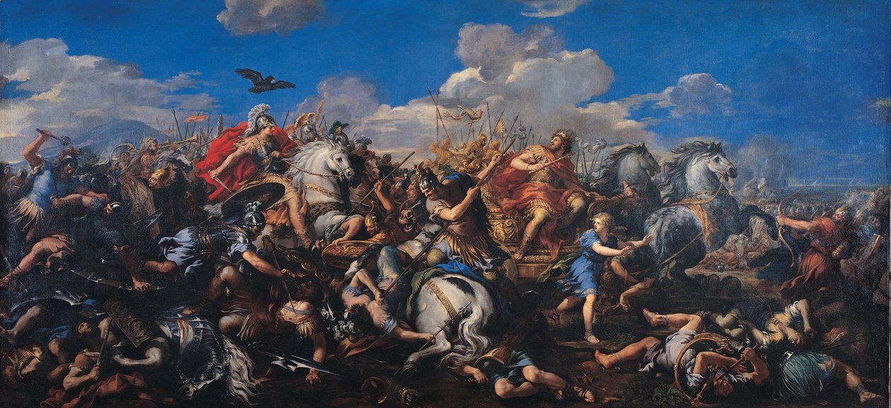 Slag van Alexander tegen Darius door Pietro da Cortona