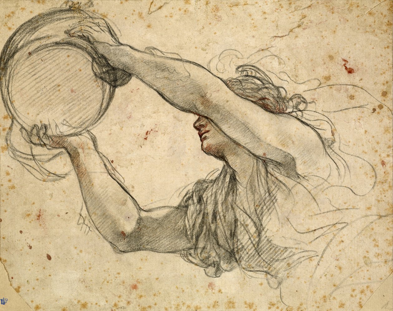 Vrouw die de Pauselijke Tiara Vasthoudt door Pietro da Cortona