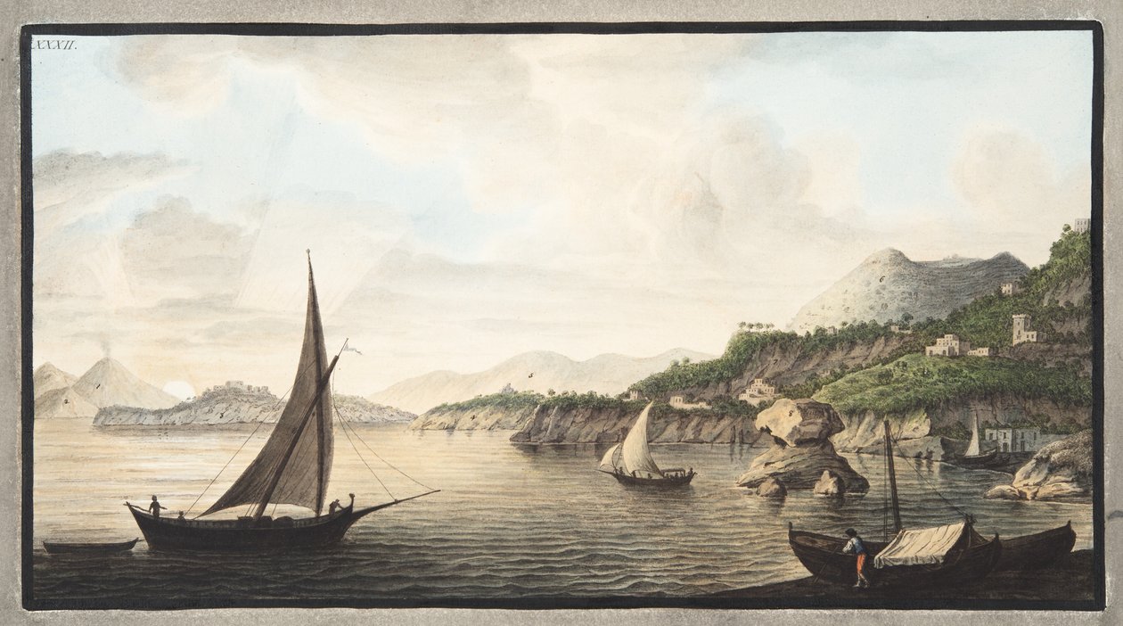 Uitzicht op een deel van het Eiland Ischia genaamd Lacco, Plaat XXXII, uit 