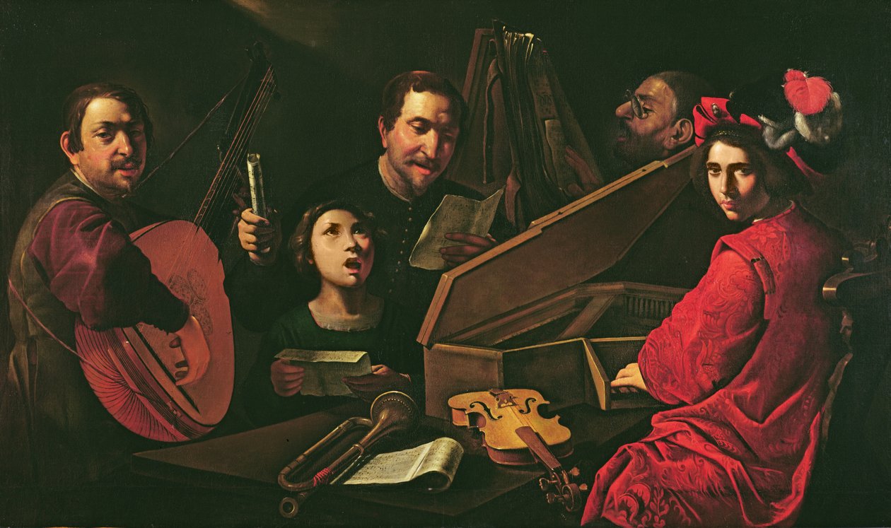 Concert met Muzikanten en Zangers, c.1625 door Pietro Paolini