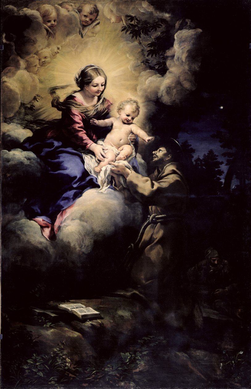 Het bezoek van St. Franciscus, 1641 door Pietro da Cortona