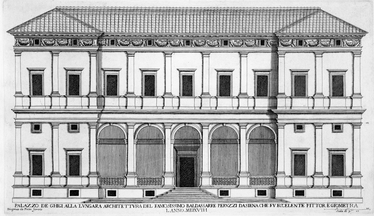 Palazzo Chigi aan de Lungara, Rome, uit 