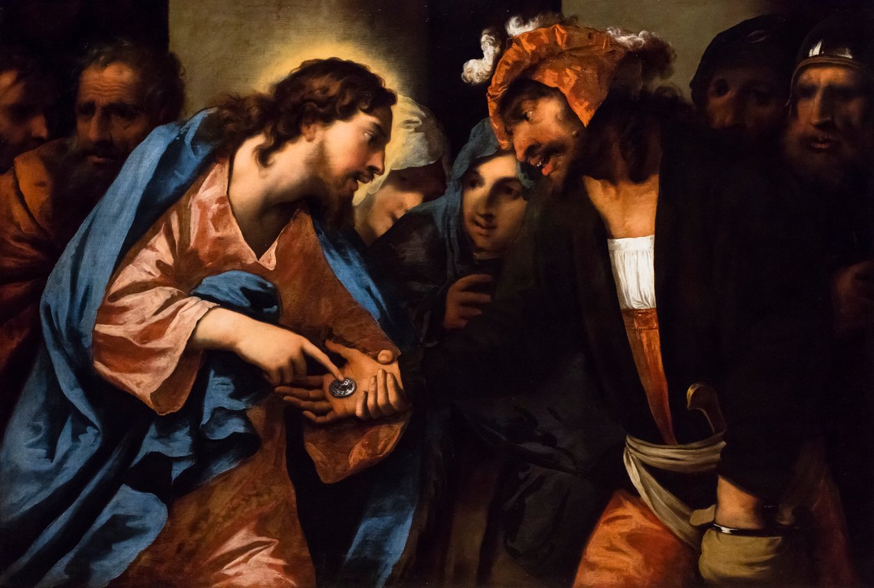 De betaling van tribuut, ca. 1650/60 (Olieverf op doek) door Pietro (1605-78) Della Vecchia