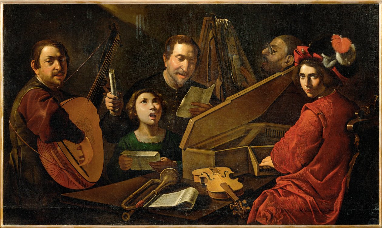 Concert van muzikanten en zangers ... door Pietro (attr. to) Paolini