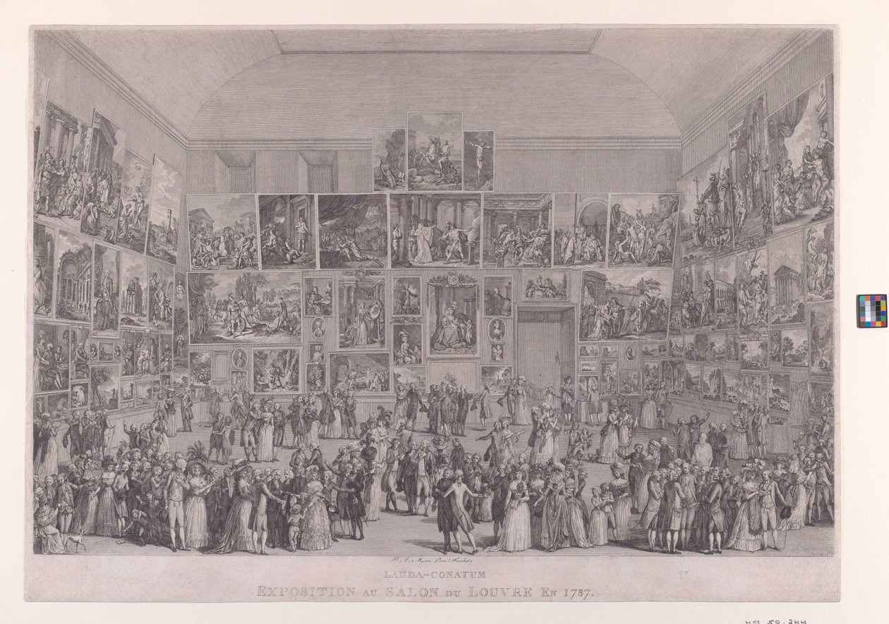 Expositie in de Salon du Louvre in 1787 door Pietro Antonio Martini