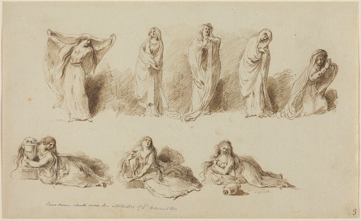 De houding van Lady Hamilton door Pietro Antonio Novelli