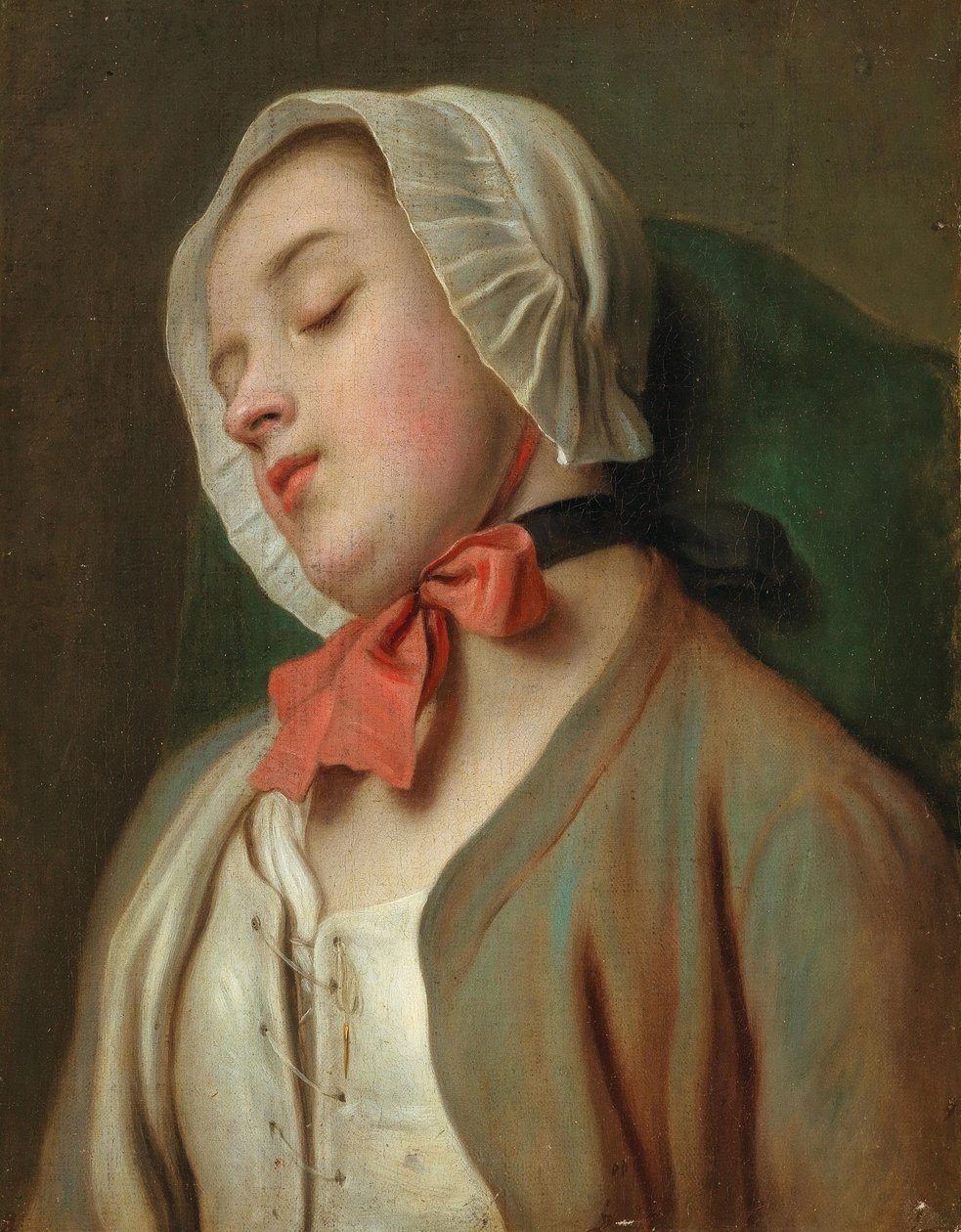 Slapende jonge vrouw door Pietro Antonio Rotari