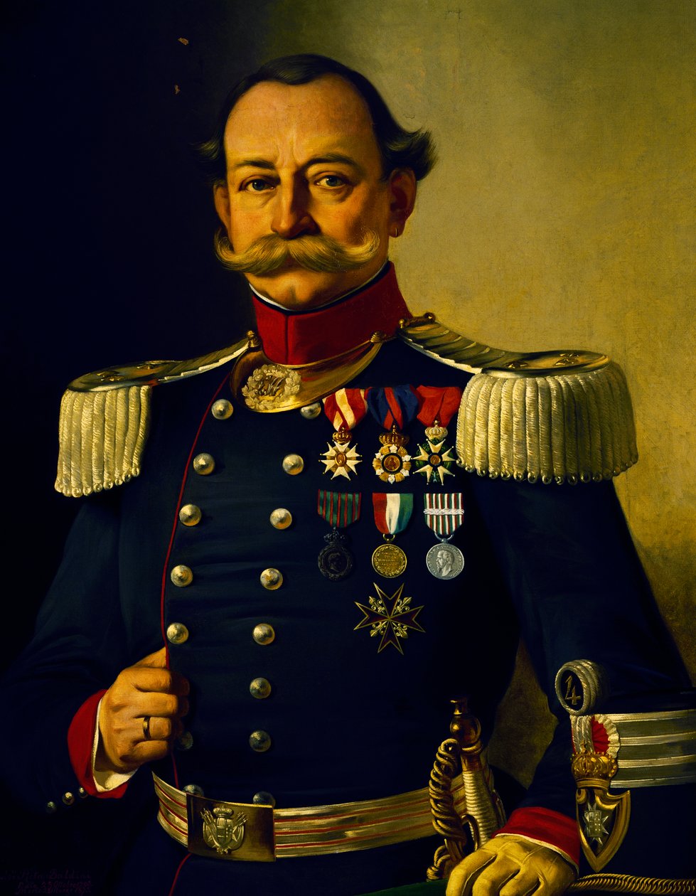 Portret van Italiaanse kolonel door Pietro Baldini
