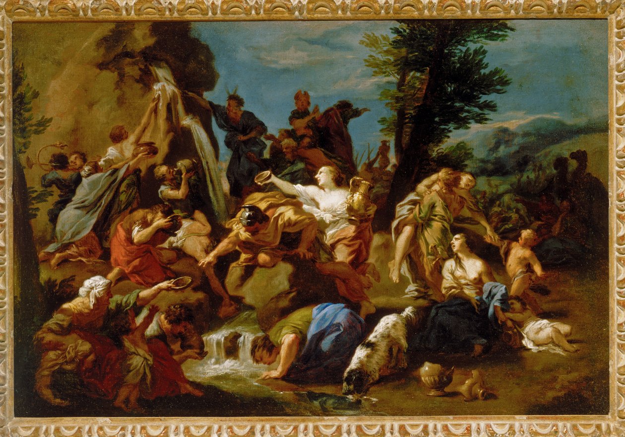 Mozes slaat op de rots in de woestijn,
tweede helft 17e eeuw (olieverf op doek) door Pietro Dandini