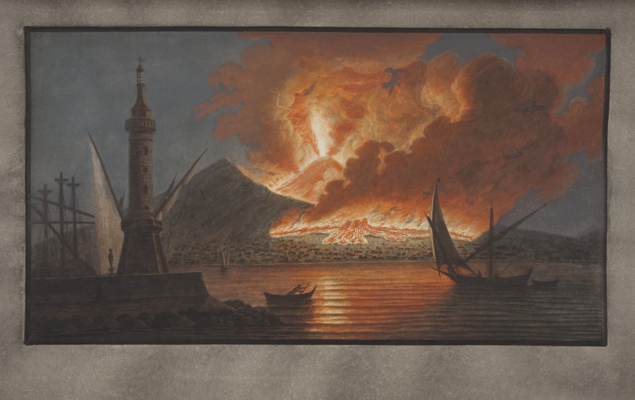 Plaat VI uit Campi Phlegraei: Observaties van de Vulkanen van de Twee Siciliën door William Hamilton door Pietro Fabris