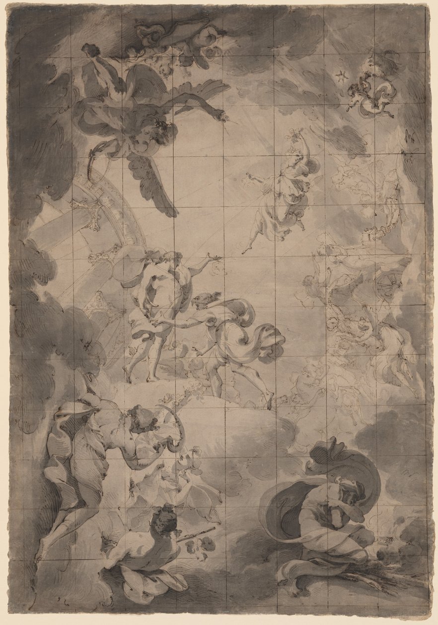 Studies van Aurora en Apollo door Pietro Fancelli