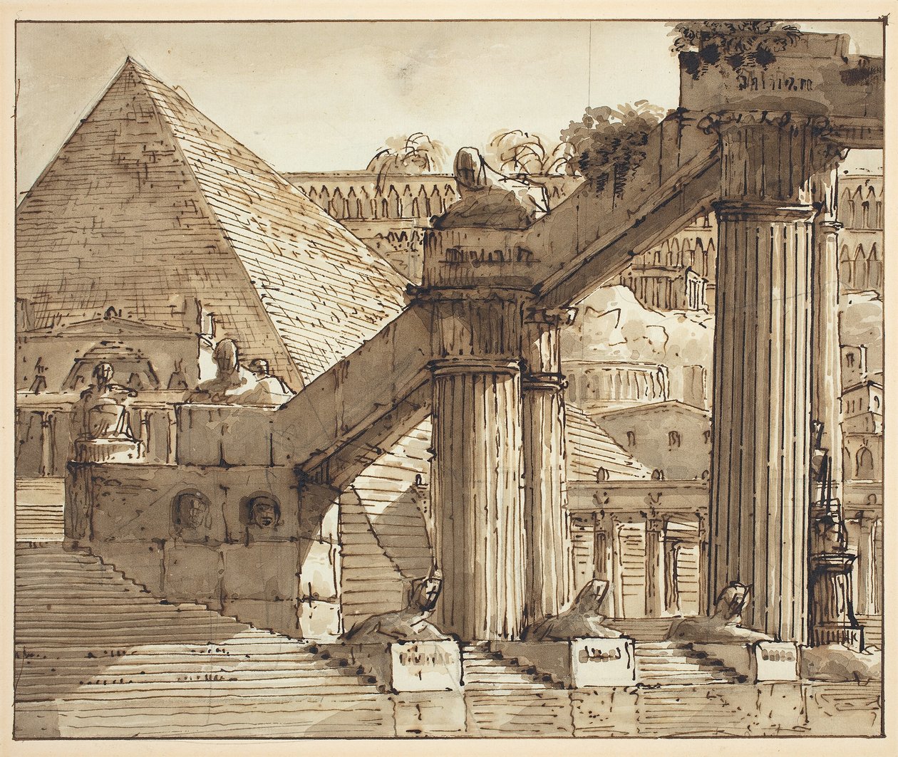 Egyptisch Decorontwerp door Pietro Gonzaga