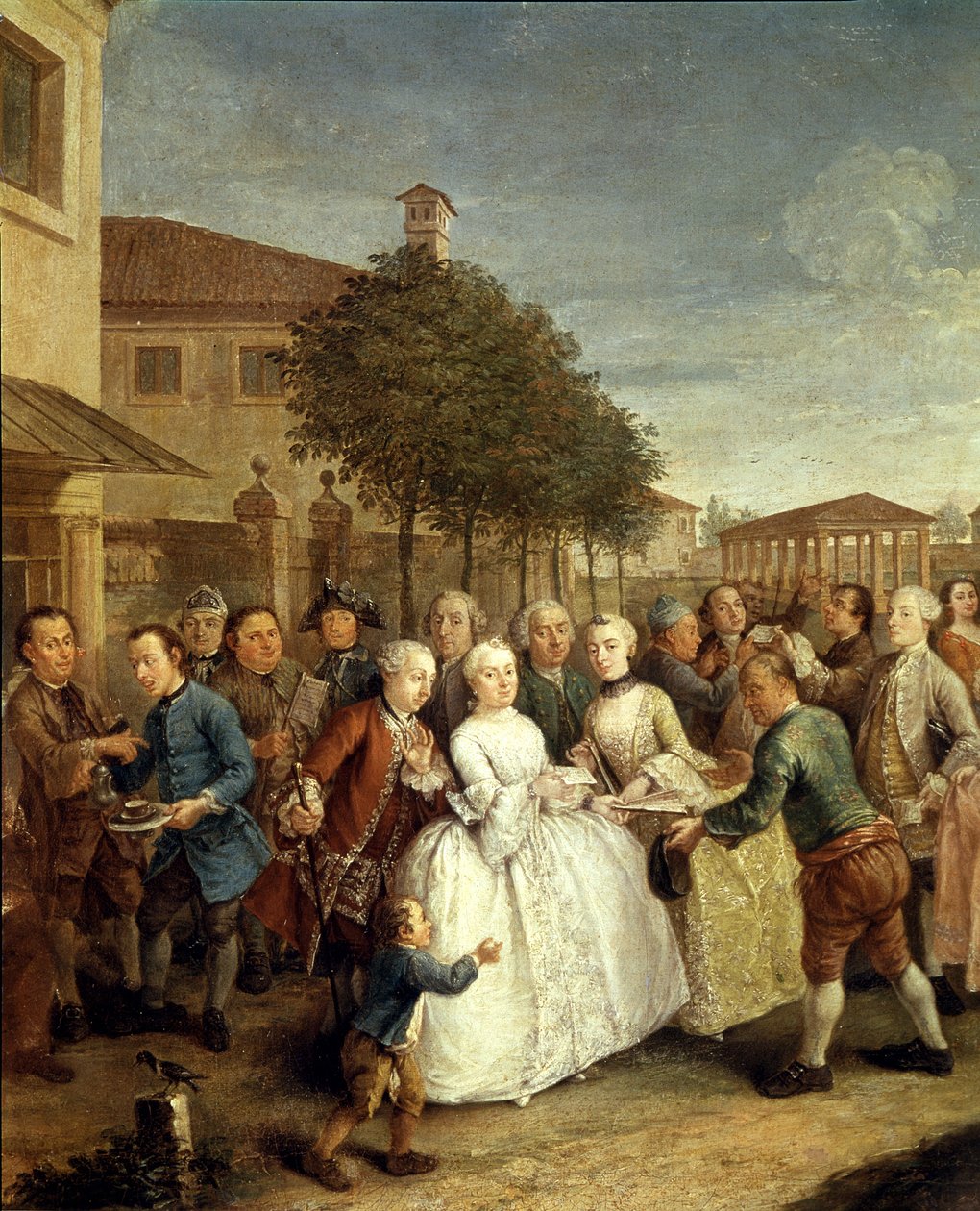 Een feest in Villa Widmann, ca. 1750 door Pietro Longhi