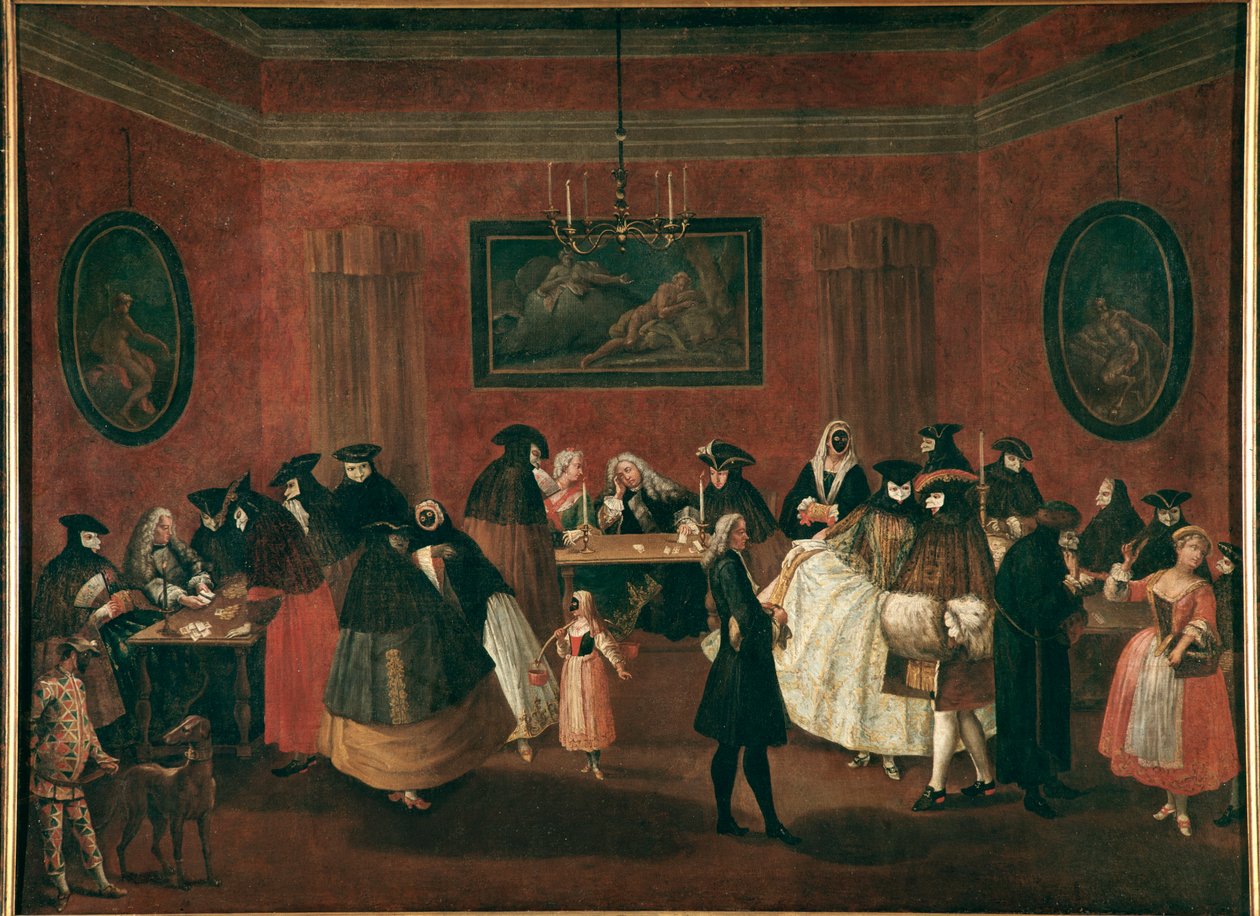 Il Ridotto (Het Foyer) door Pietro Longhi