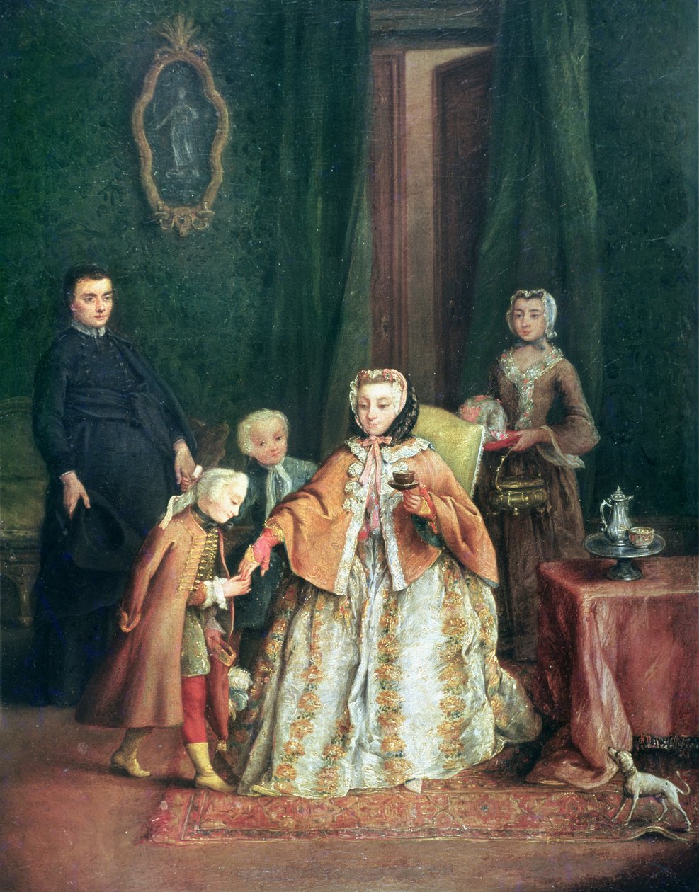 De Hand Kussen door Pietro Longhi