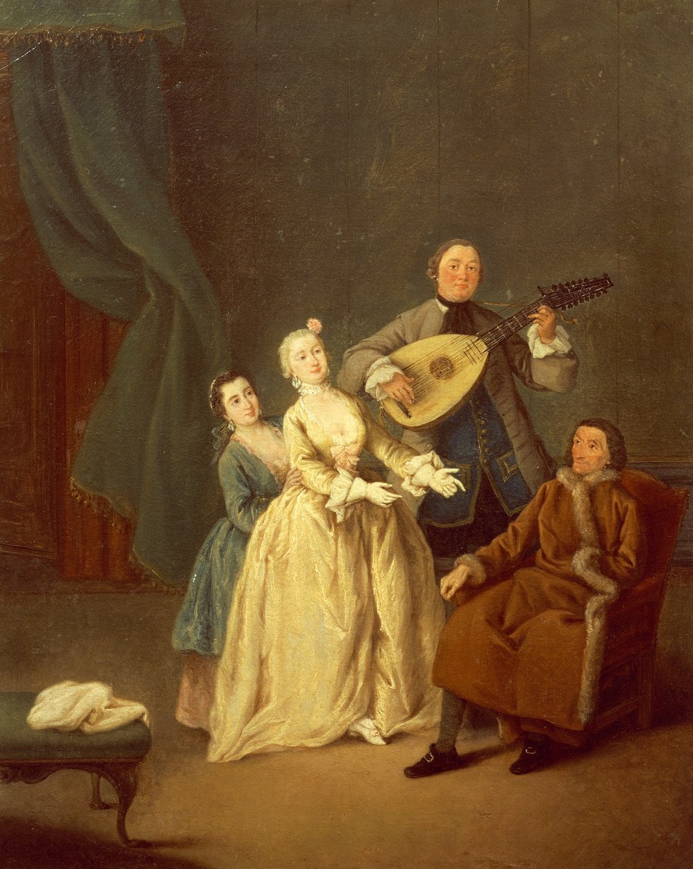 Het concert of de familie in concert door Pietro Longhi