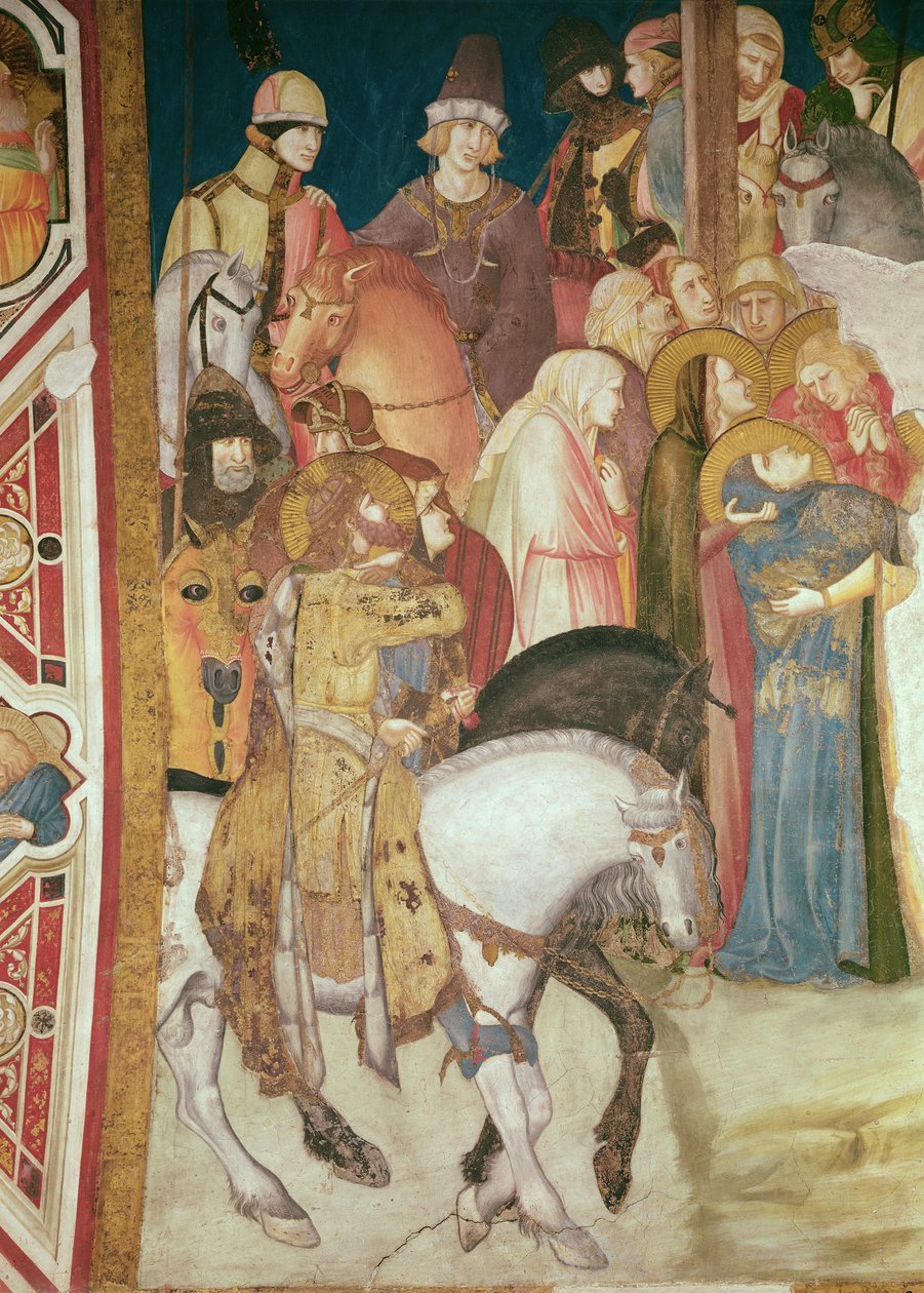 Detail van Calvarie (detail) door Pietro Lorenzetti