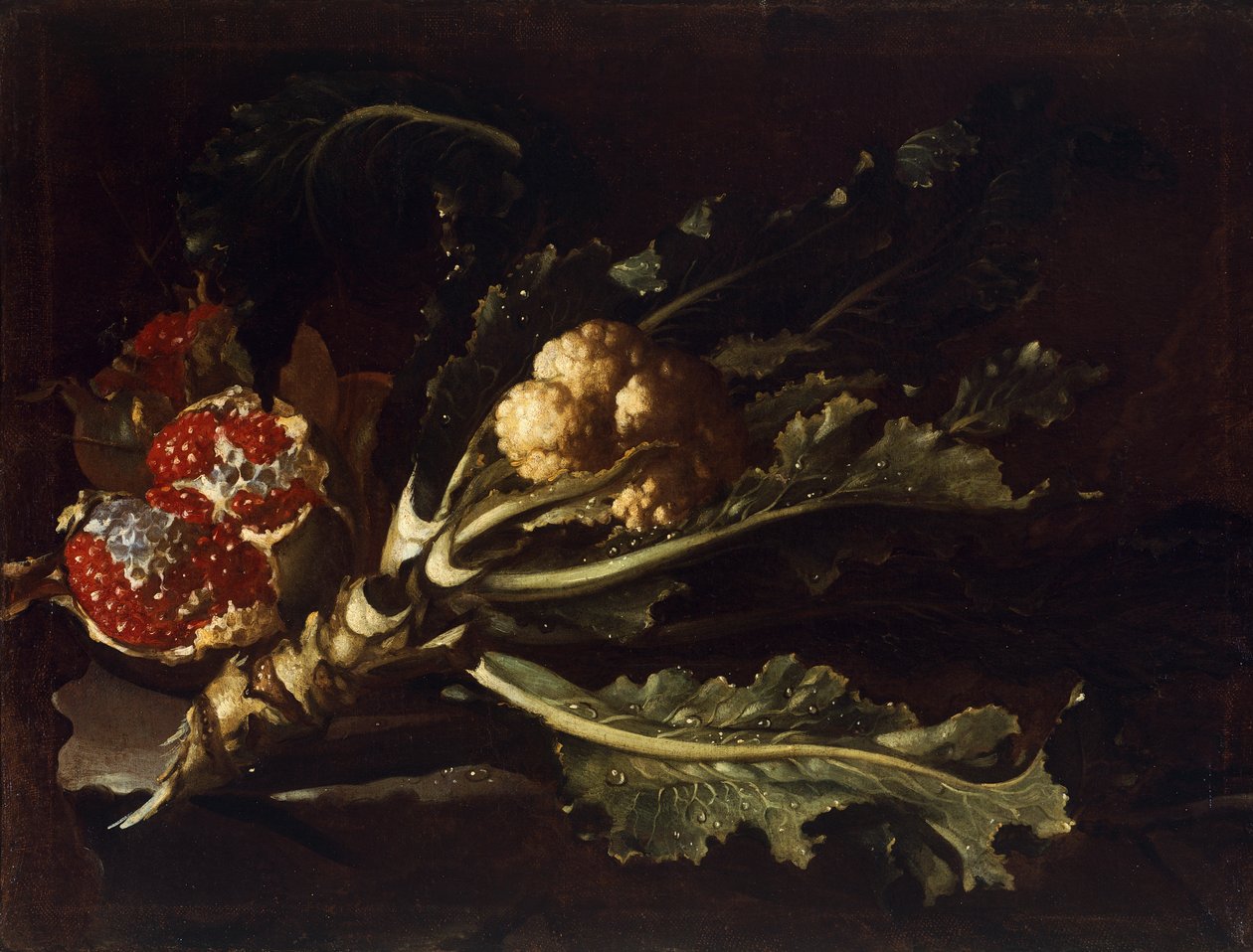 Bloemkool en Granaatappels door Pietro Paolo Bonzi