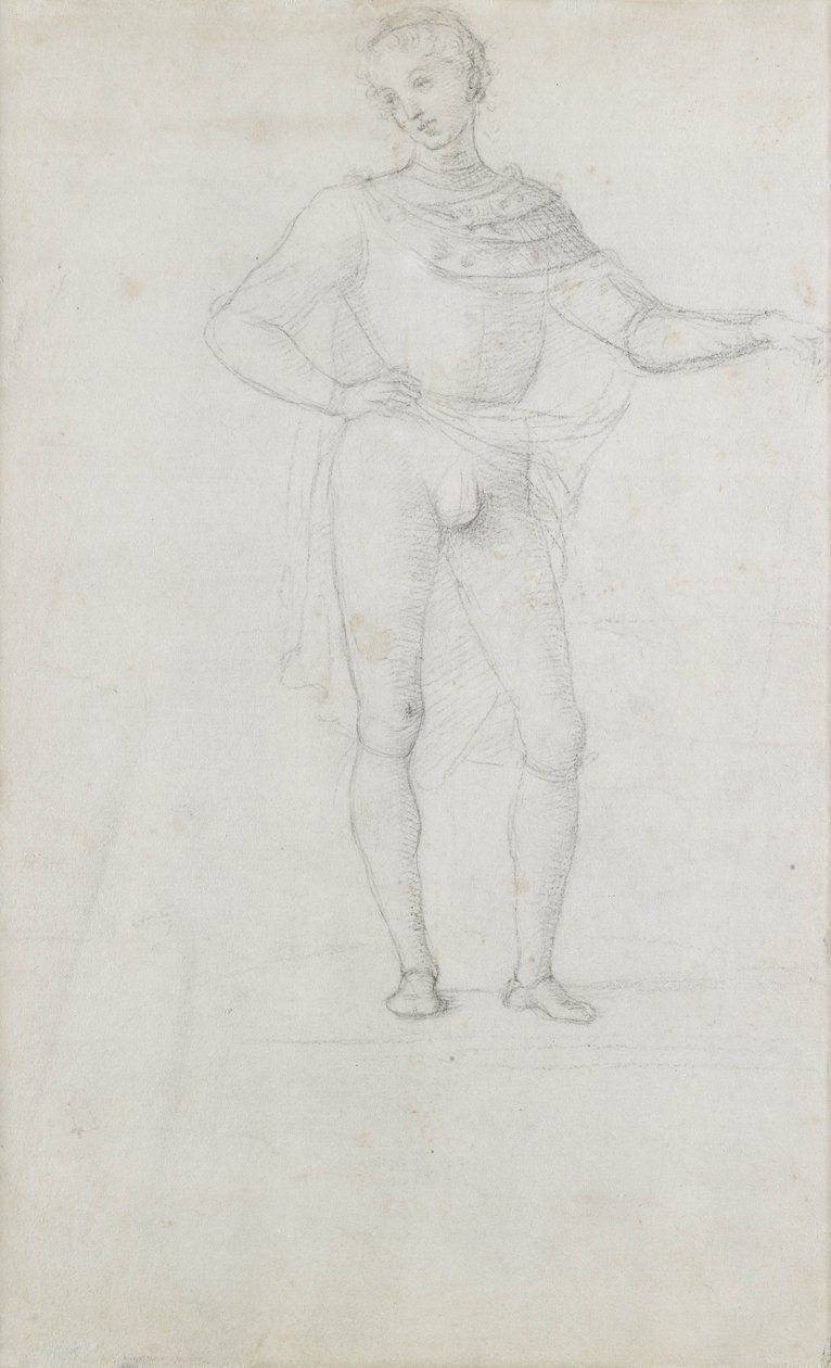 Studie voor een figuur in een Aanbidding der Wijzen door Pietro Perugino