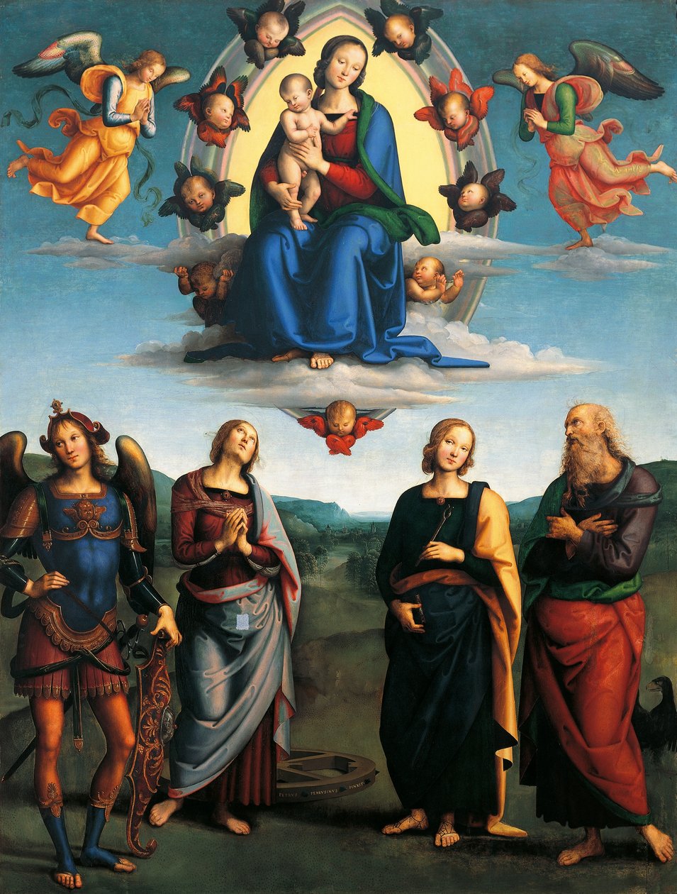 Madonna in Glorie, ca. 1500-1501 door Pietro Perugino