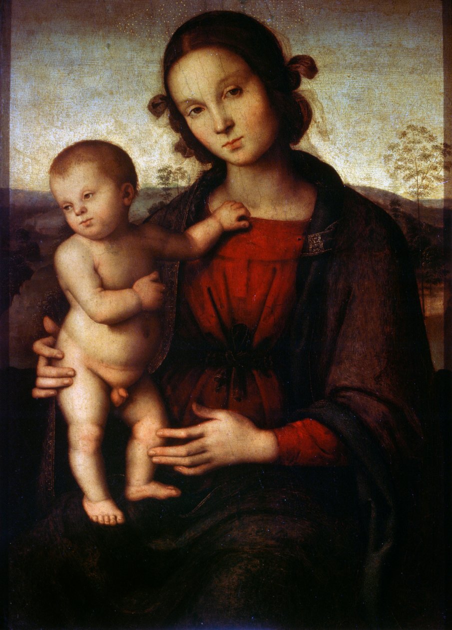 Maagd en Kind, eind 15e of begin 16e eeuw door Pietro Perugino
