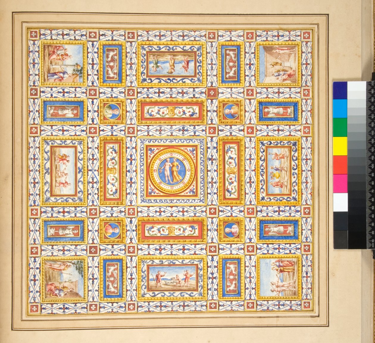 Ontwerp voor een plafondfresco door Pietro Santi Bartoli