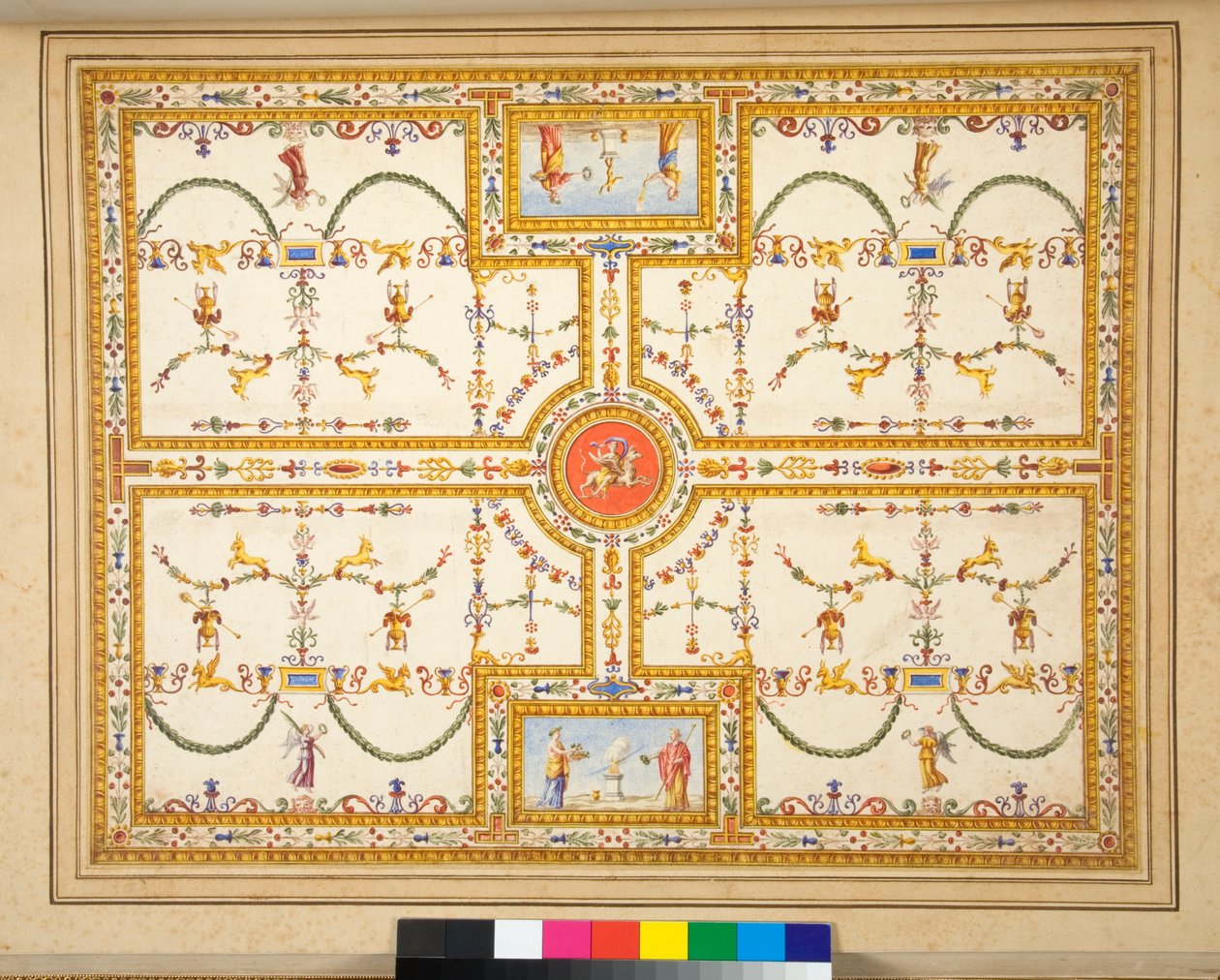 Een niet-geïdentificeerd plafondschilderij door Pietro Santi Bartoli