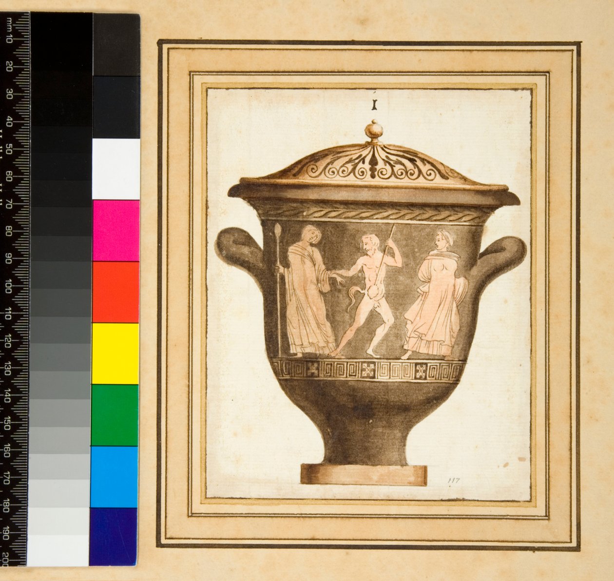 Etruskische krater door Pietro Santi Bartoli