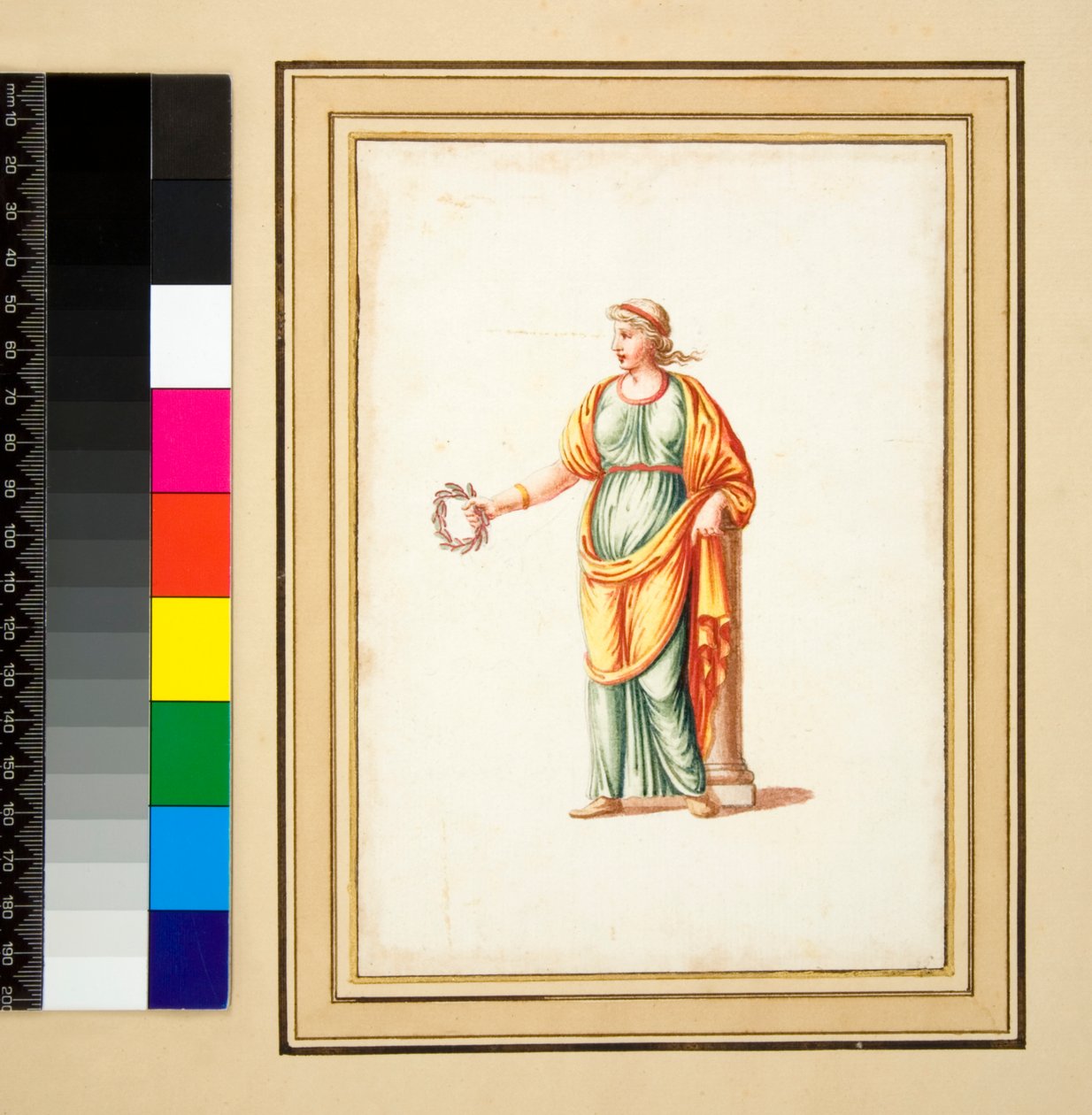 Vrouwelijke figuur naar links gedraaid door Pietro Santi Bartoli