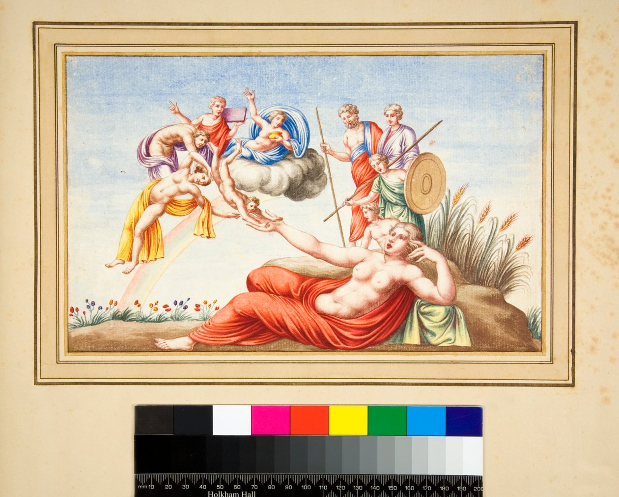 Lunet van een graf door Pietro Santi Bartoli