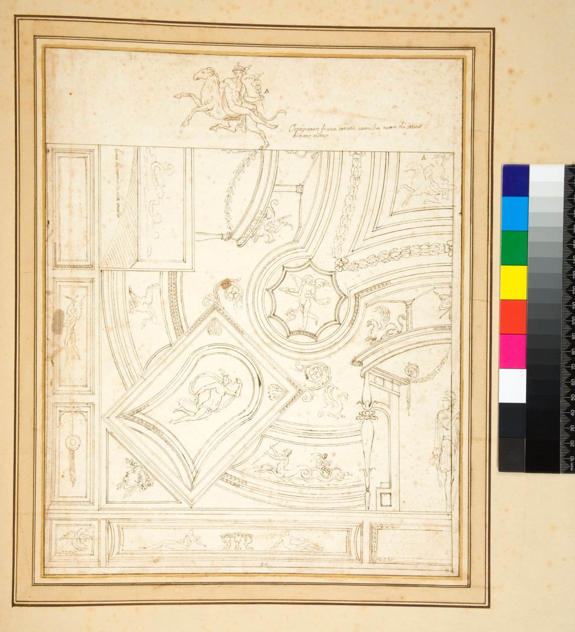 Ornamento di una stanza anticha tutta di stucco di bassorileuo. door Pietro Santi Bartoli