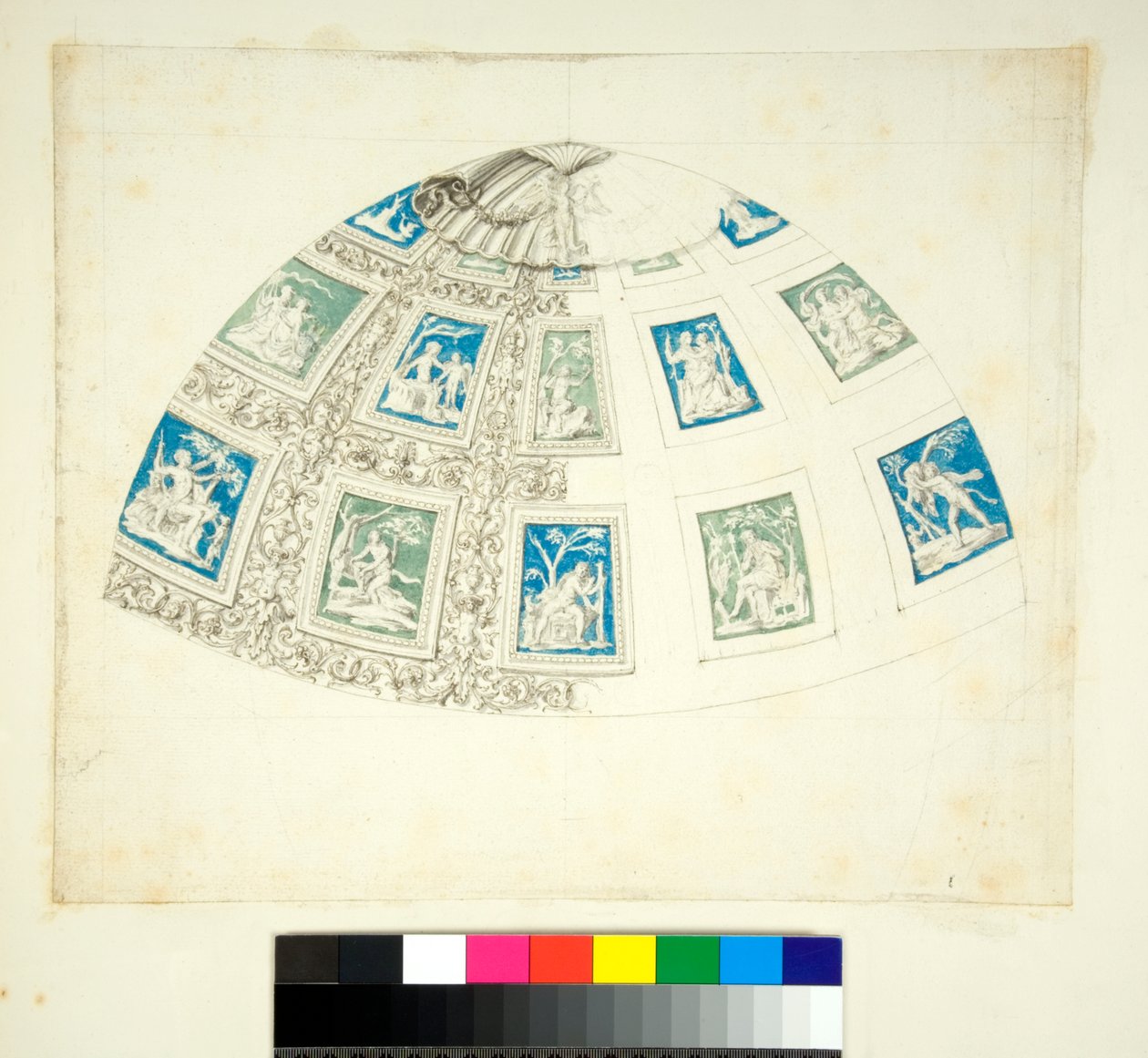 Gewelf van de Villa Madama door Pietro Santi Bartoli