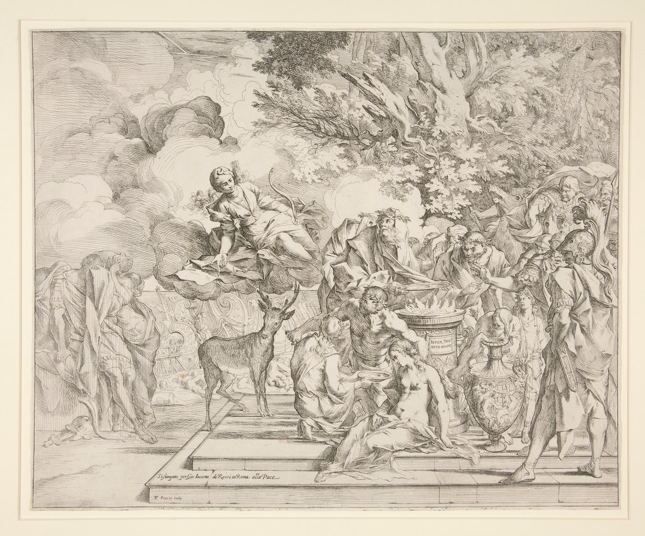 Het offer van Iphigenia door Pietro Testa