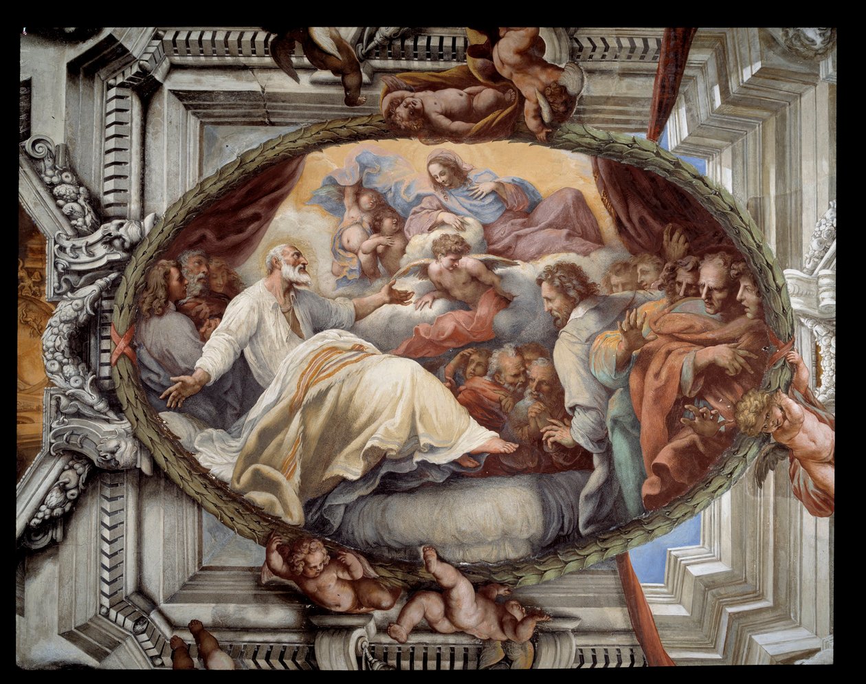 Herstel van Sint Filippus na verschijning van de maagd door Pietro da Cortona