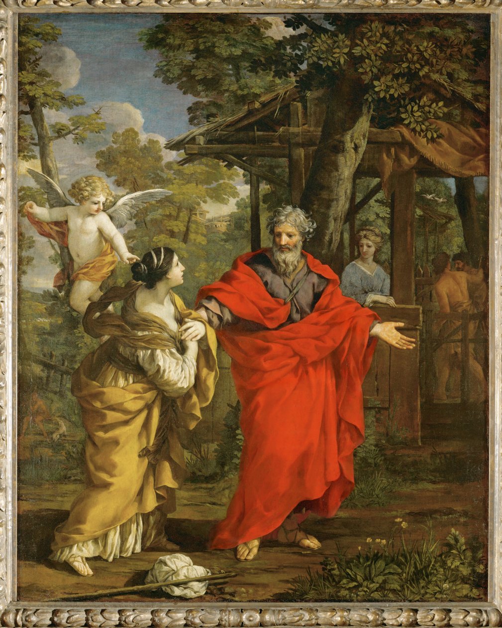De terugkeer van Hagar (schilderij op doek) door Pietro da & Ferri Ciro (1634-89) Cortona