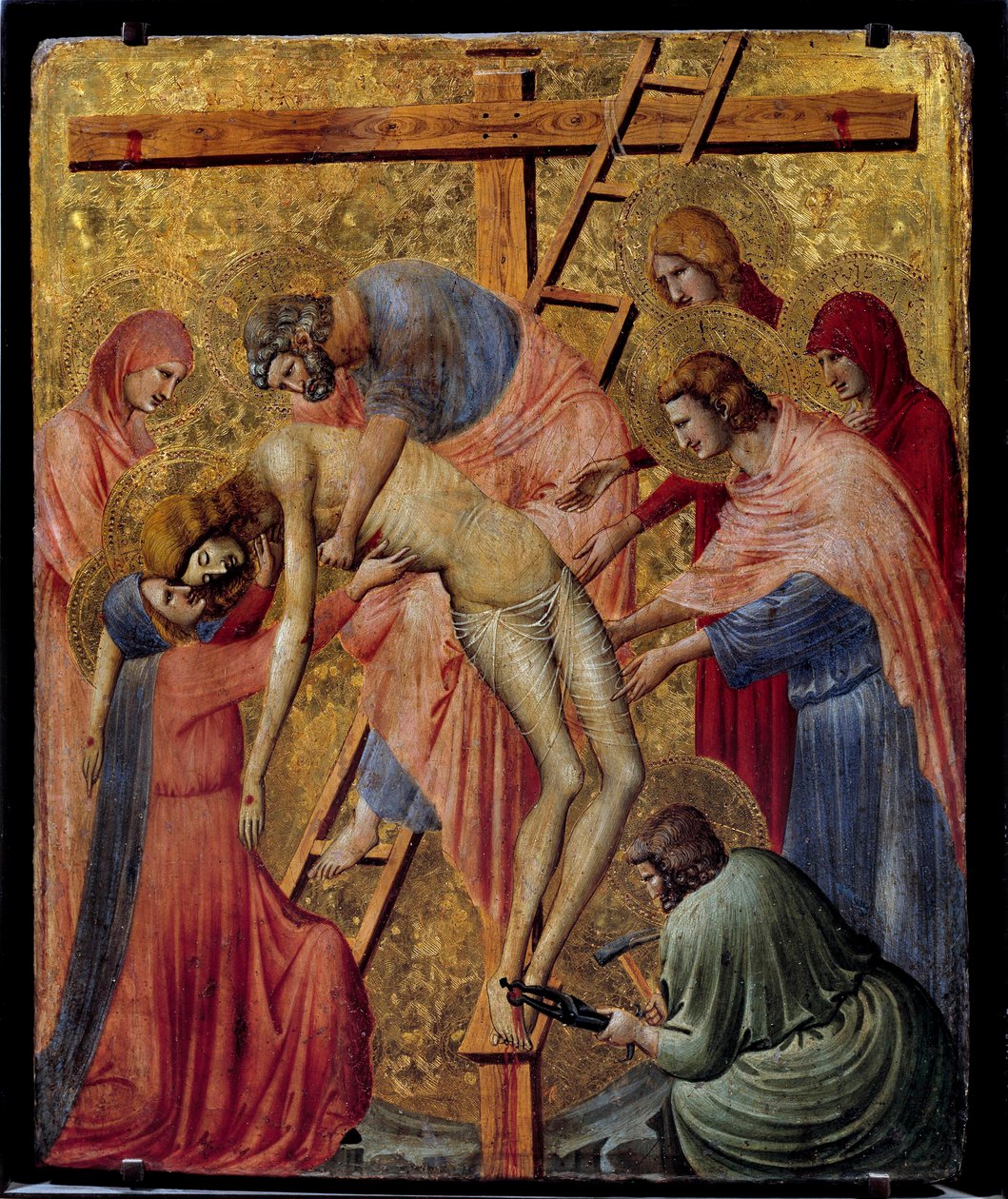 Pieta. De kruisafneming (altaarstuk) door Pietro da Rimini