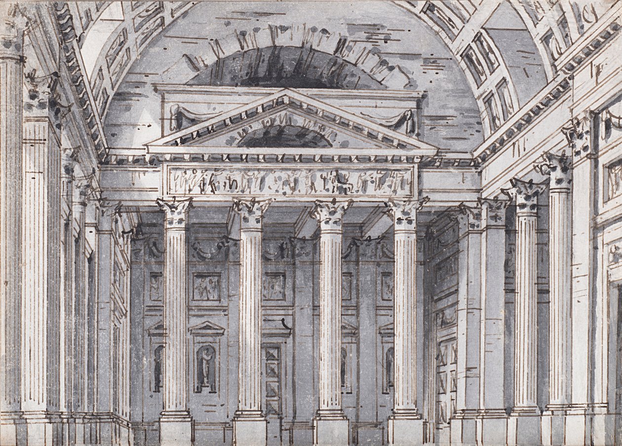 Toneelontwerp voor de opera Belisario door Gaetano Donizetti, 1820s door Pietro di Gottardo Gonzaga