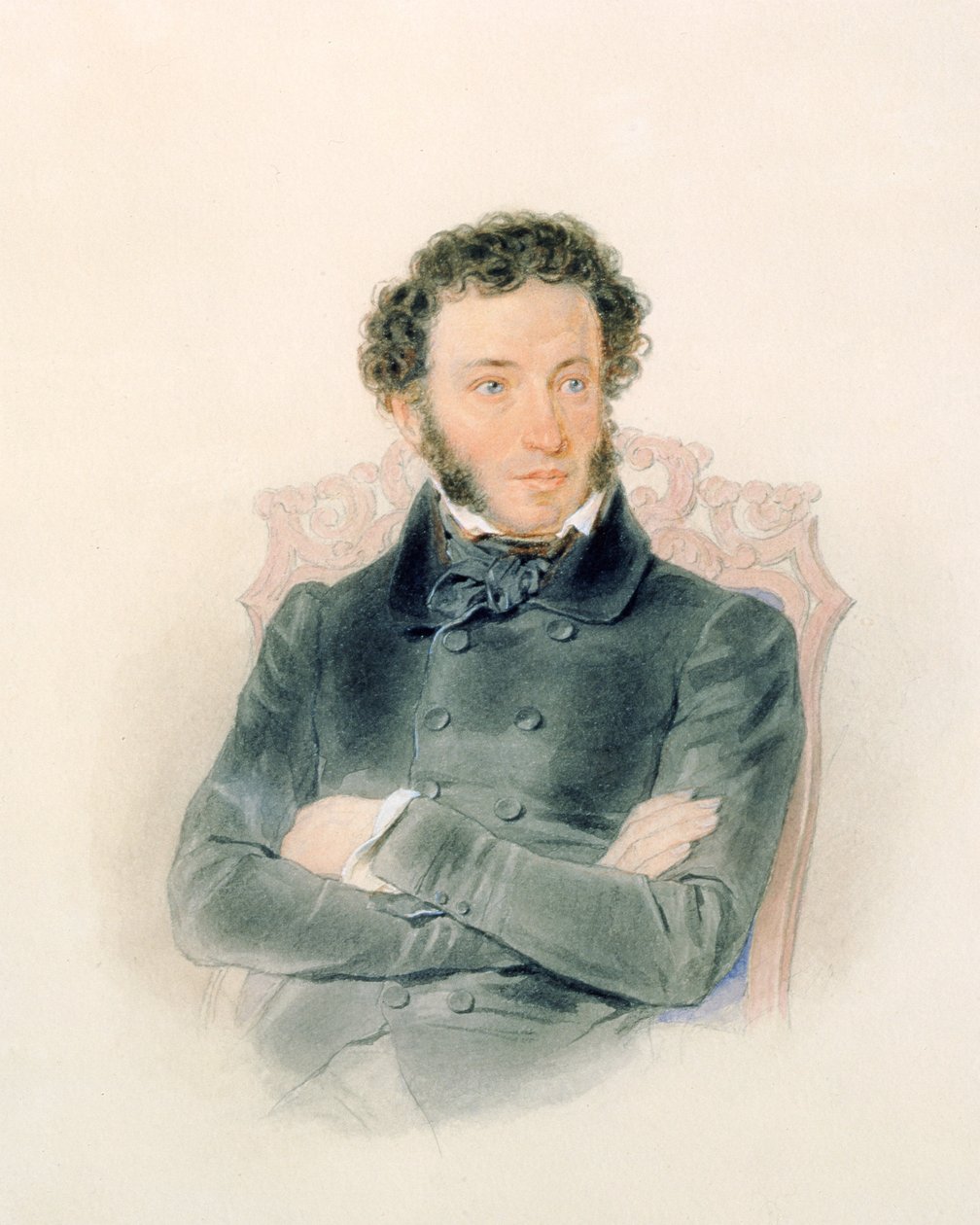Portret van Alexander Pushkin (1799-1837) 1836 door Piotr Ivanovich Sokolov