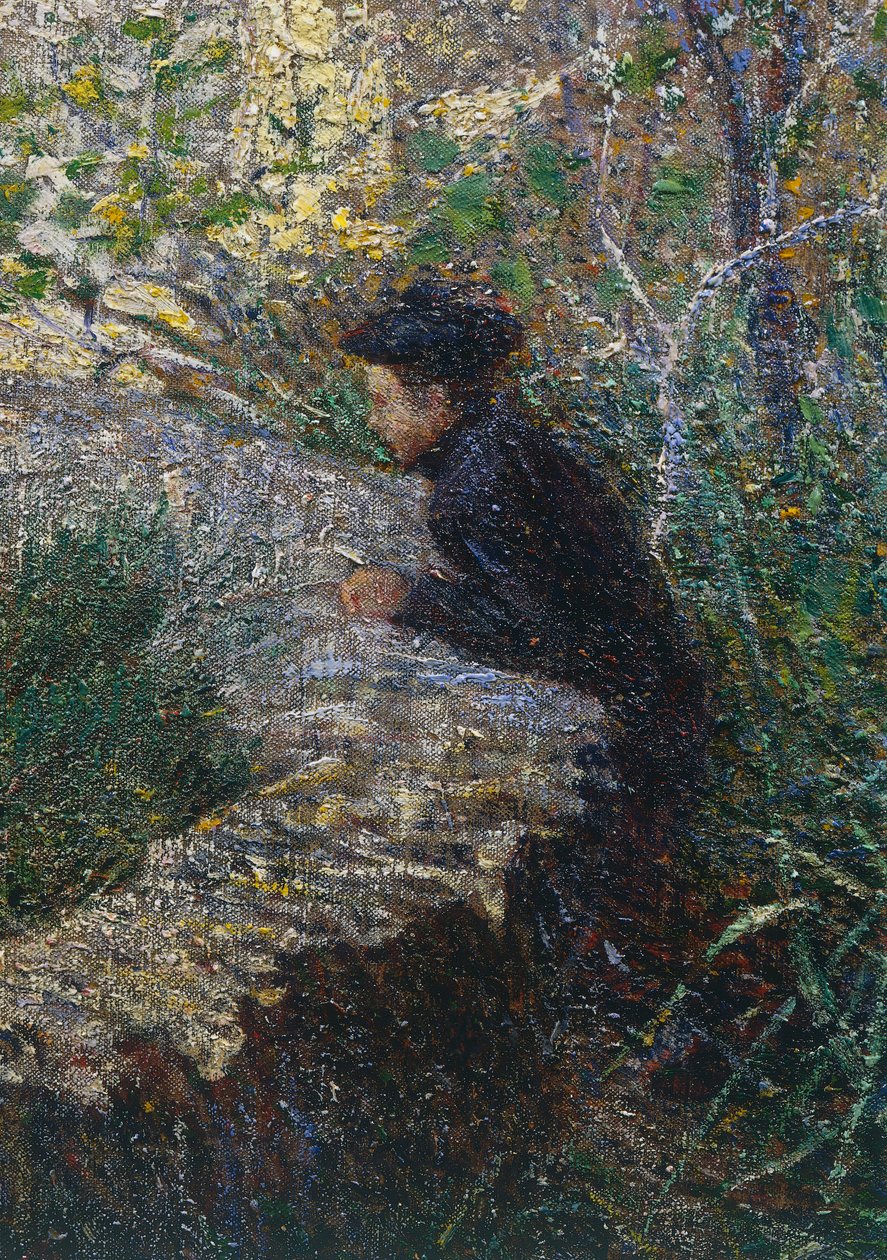 April ochtend in Ligurië of Olijven bij Albaro door Plinio Nomellini