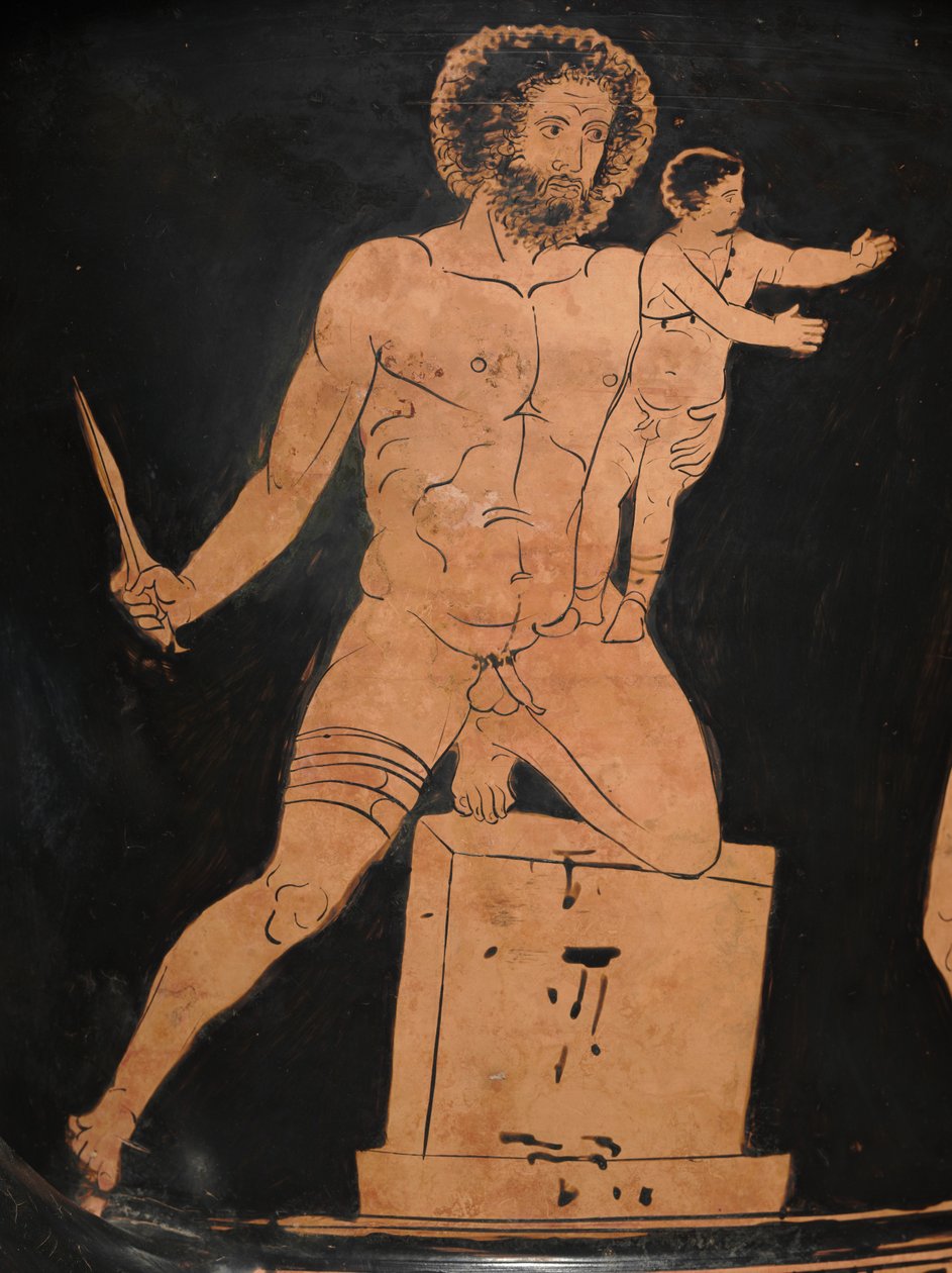 Detail van een Lucanische Calyx-Krater, c.400 v.Chr. door Policoro Painter