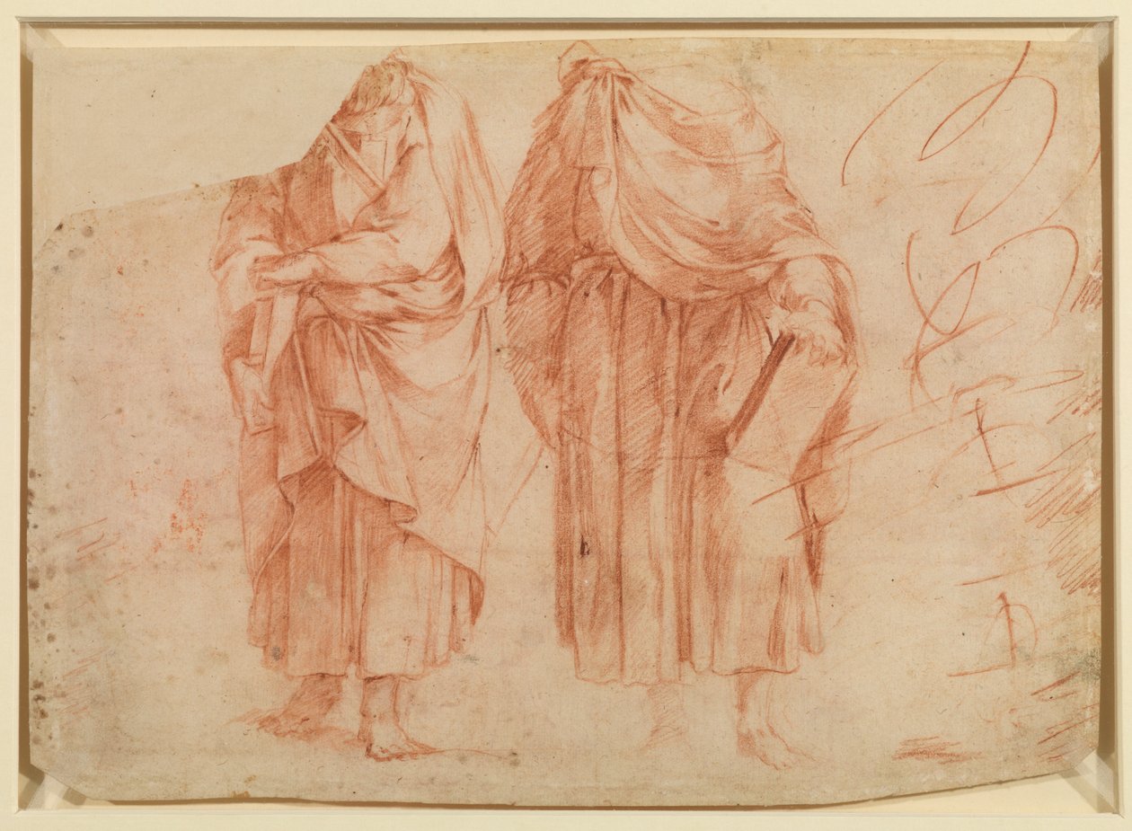 Drie friesjes van grotesk ornament, verso, 16e eeuw door Polidoro da Caravaggio