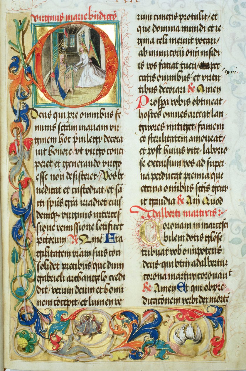 De Annunciatie uit het Pontificale van Bisschop Erasmus Ciolek, c.1510 door Polish School